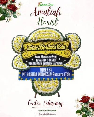 Papan Bunga Duka di Santi