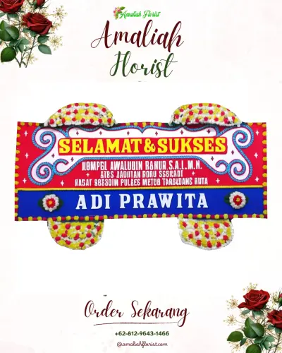 Karangan Bunga Ucapan Selamat di Santi
